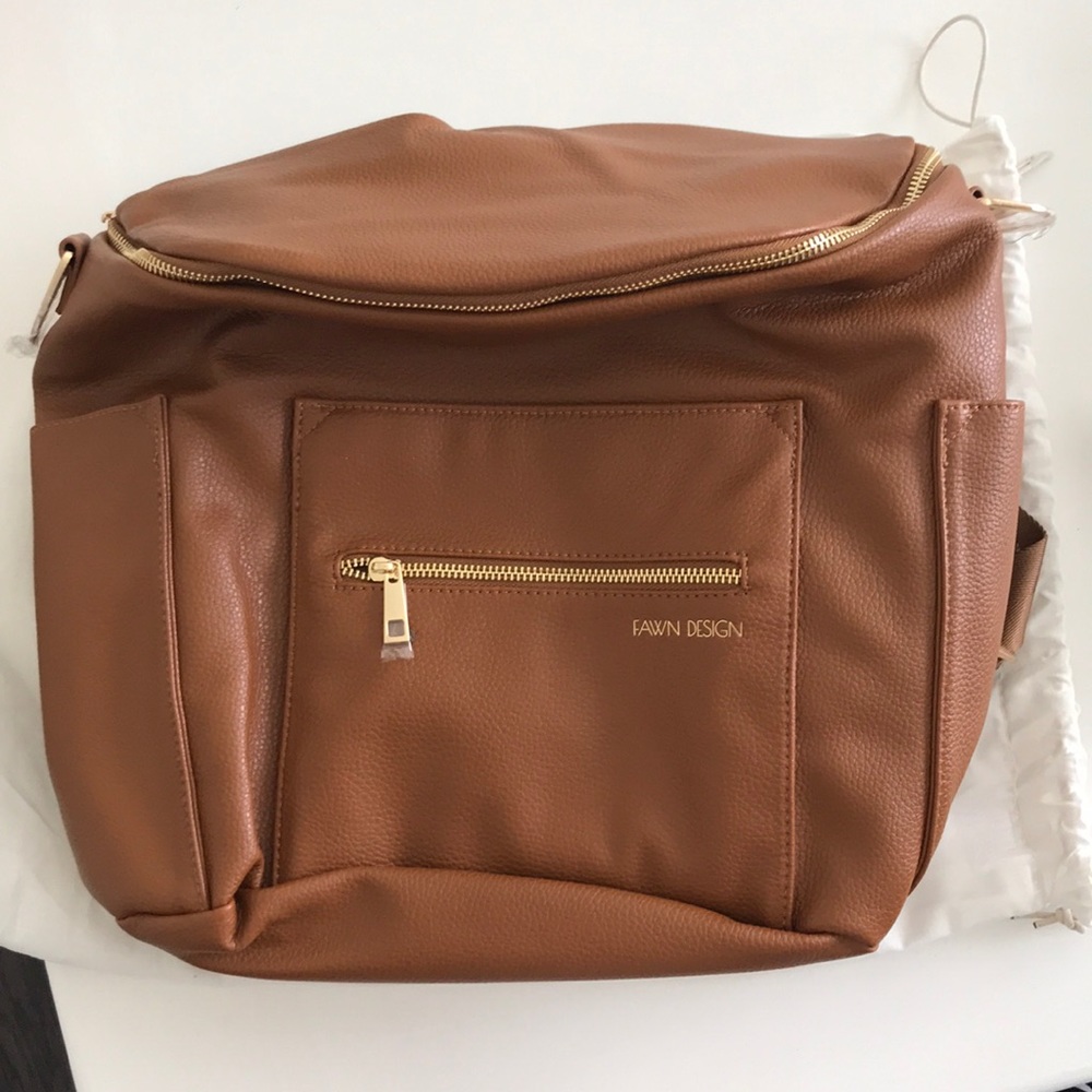 Fawn Design Camel Diaper Bag-NEW